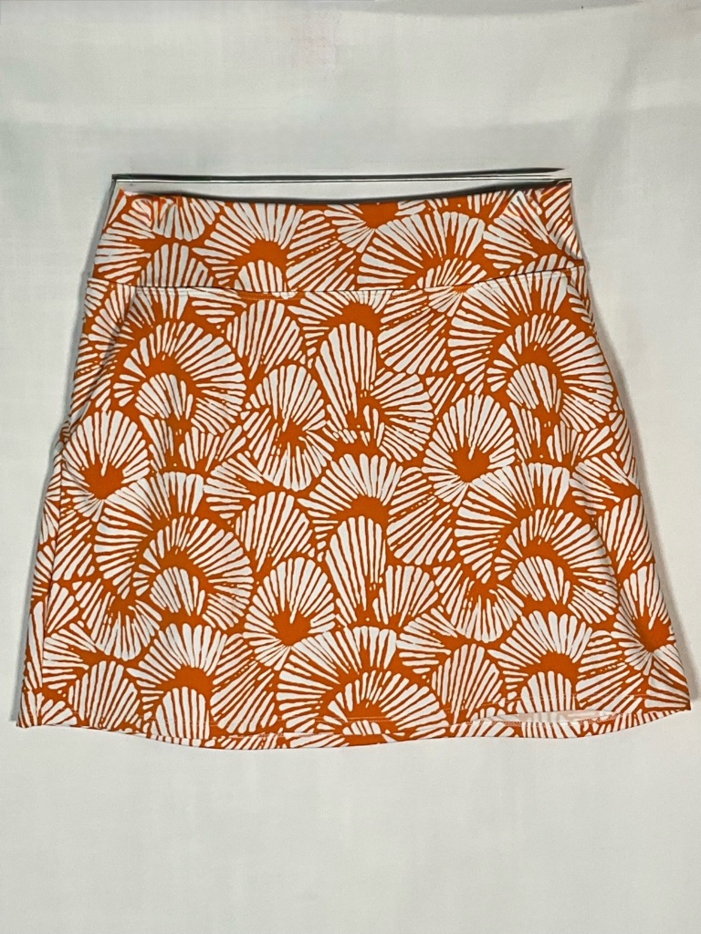 Tommy Bahama Skort Size S Orange and White A-Line Mini Golf Skort 3 Pockets